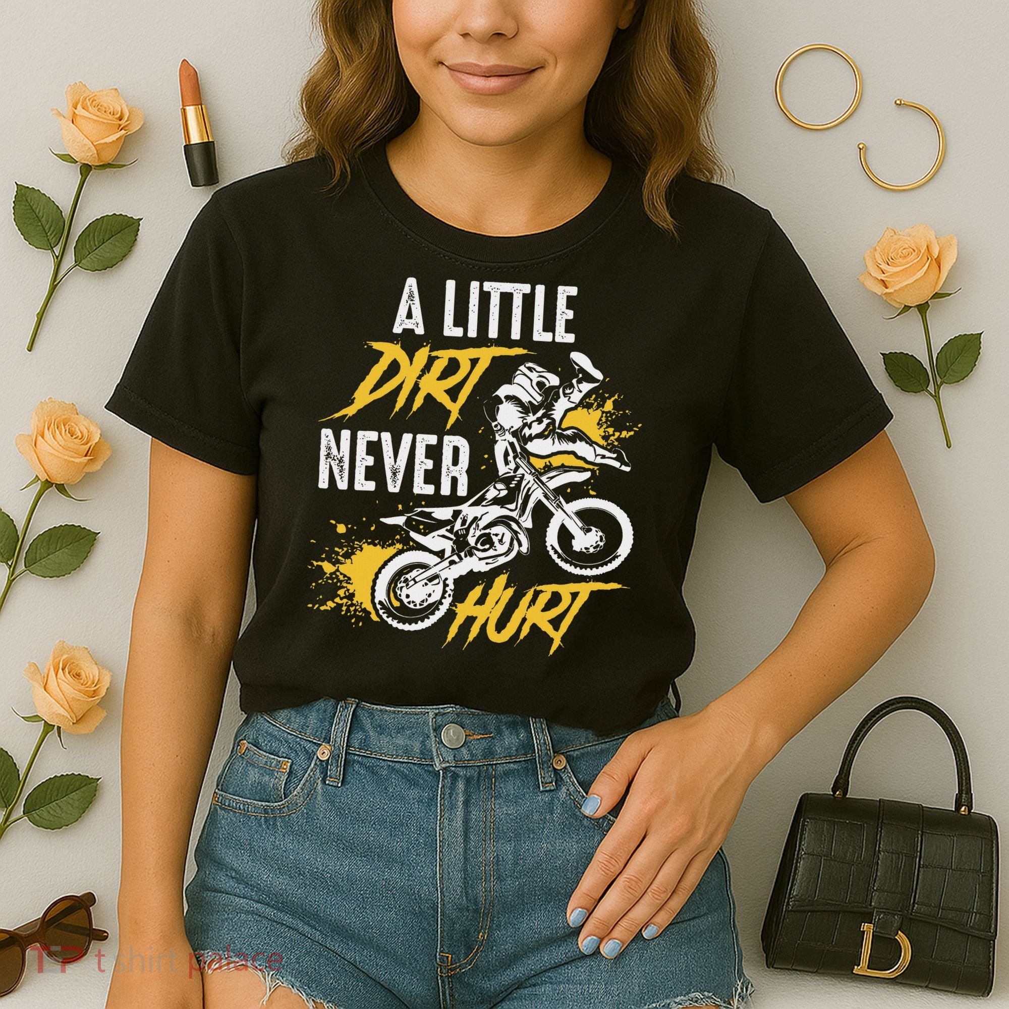 Dirt Bike Dirt Never Hurt Motocross Comfort Colors Boxy T-Shirt