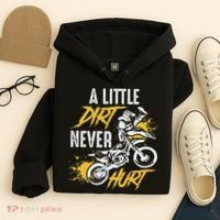 Dirt Bike Dirt Never Hurt Motocross Hoodie thumb 4