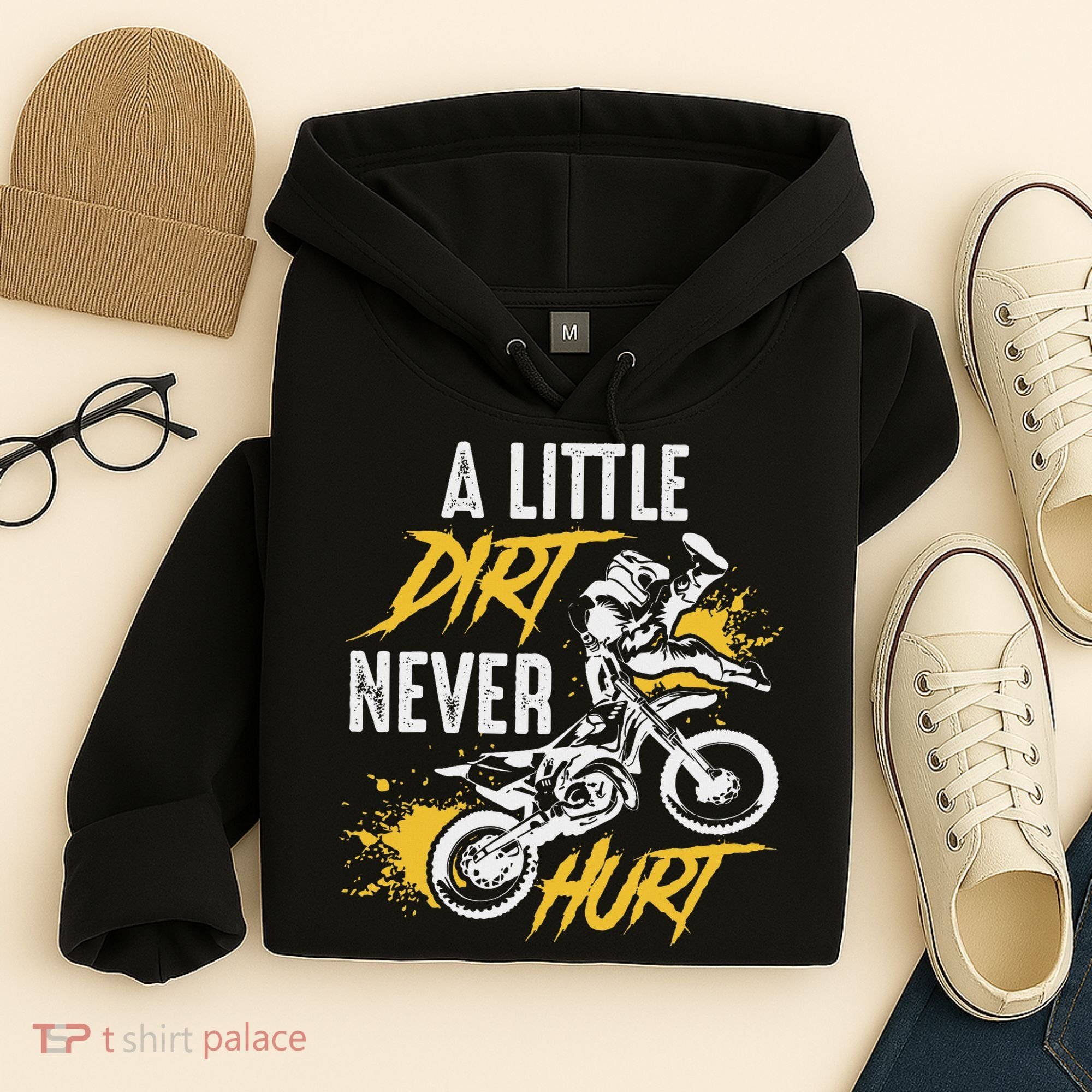 Dirt Bike Dirt Never Hurt Motocross Hoodie