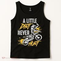 Dirt Bike Dirt Never Hurt Motocross Tank Top thumb 2