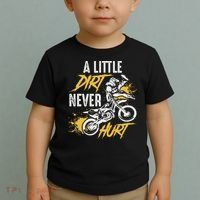 Dirt Bike Dirt Never Hurt Motocross Toddler T-Shirt thumb 2