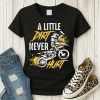 Dirt Bike Dirt Never Hurt Motocross Women's T-Shirt thumb 3