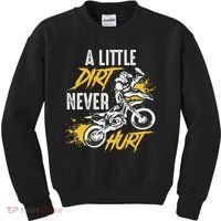 Dirt Bike Dirt Never Hurt Motocross Kids Sweatshirt thumb 0