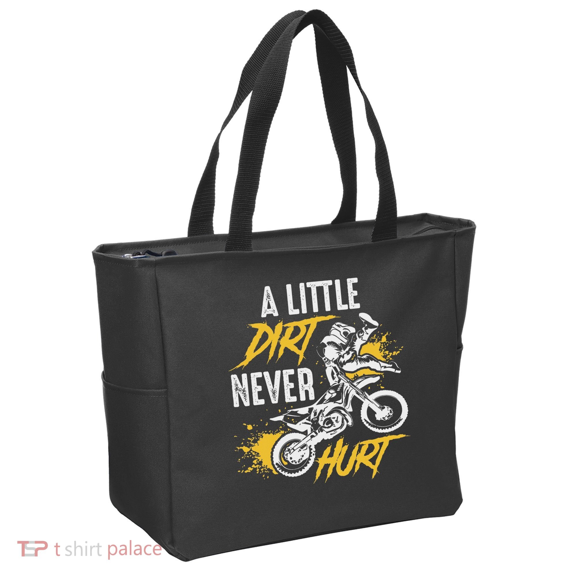 Dirt Bike Dirt Never Hurt Motocross Tote Bag