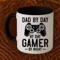 Dad By Day By Day Gamer By Night Gift Coffee Mug thumb 2