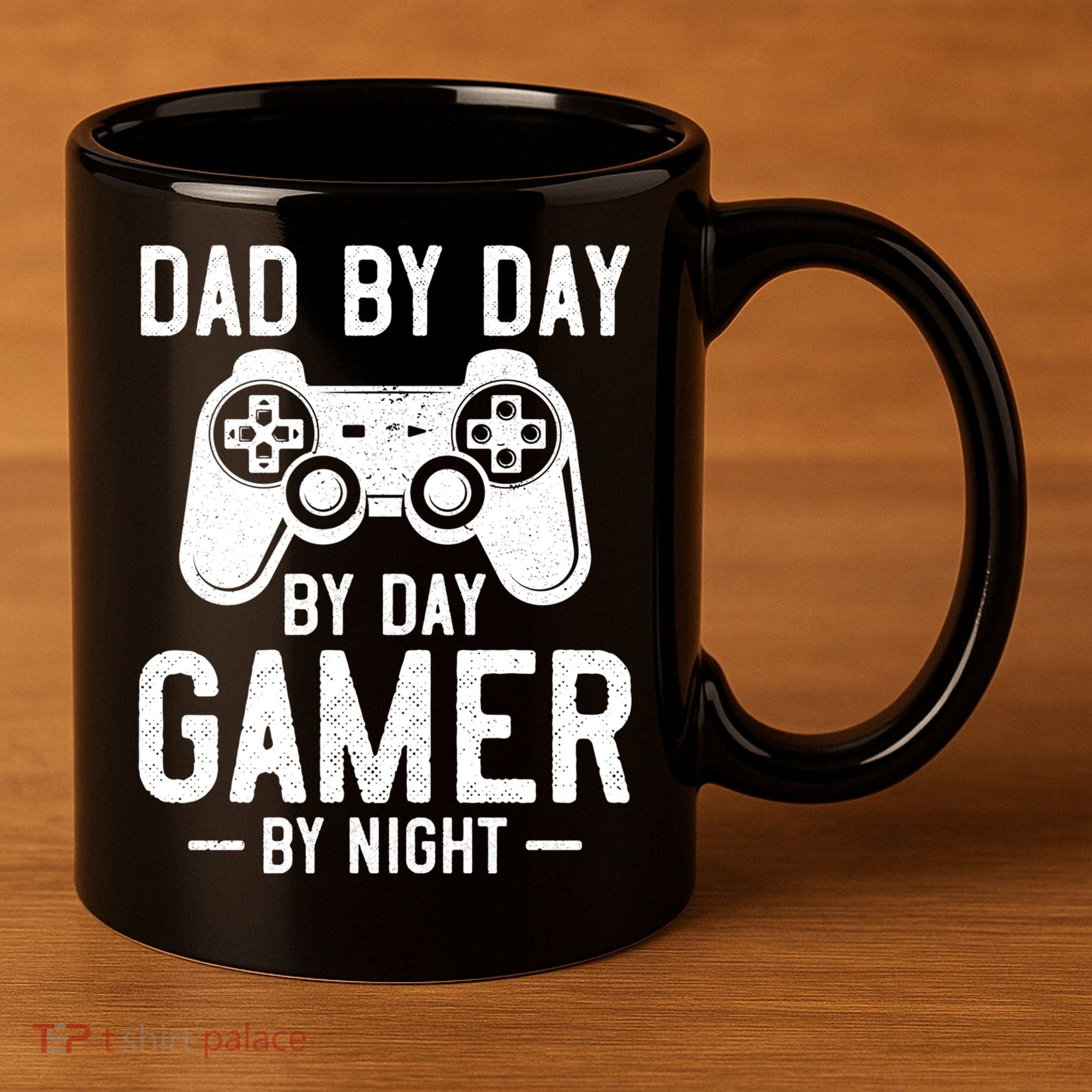Dad By Day By Day Gamer By Night Gift 11oz C Handle Ceramic Mug