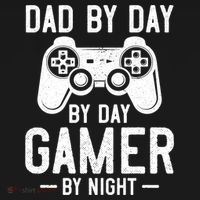 Dad By Day By Day Gamer By Night Gift Polo thumb 3