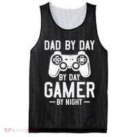 Dad By Day By Day Gamer By Night Gift Mesh Reversible Basketball Jersey Tank thumb 0