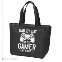 Dad By Day By Day Gamer By Night Gift Tote Bag thumb 3