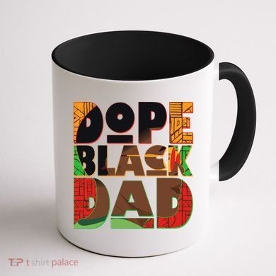 Dope Black Dad Coffee Mug back
