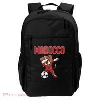 Dabbing Beagle Dog Morocco Soccer Fans Jersey Moroccan Flag Great Gift Backpack thumb 0