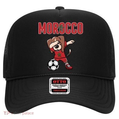 Dabbing Beagle Dog Morocco Soccer Fans Jersey Moroccan Flag Great Gift Hat