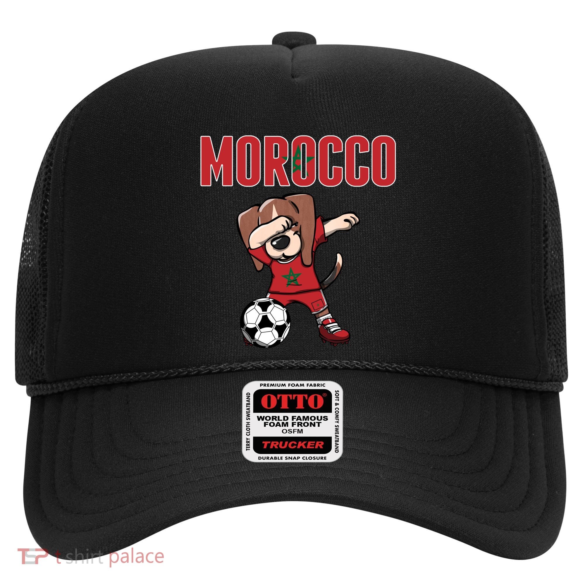 Dabbing Beagle Dog Morocco Soccer Fans Jersey Moroccan Flag Great Gift Hat