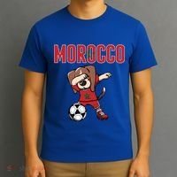 Dabbing Beagle Dog Morocco Soccer Fans Jersey Moroccan Flag Great Gift T-Shirt thumb 3