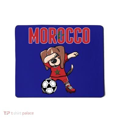 Dabbing Beagle Dog Morocco Soccer Fans Jersey Moroccan Flag Great Gift Mousepad