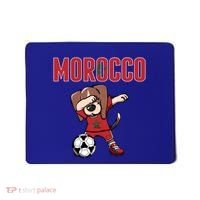 Dabbing Beagle Dog Morocco Soccer Fans Jersey Moroccan Flag Great Gift Mousepad thumb 0