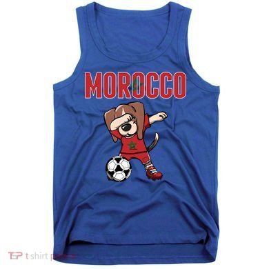 Dabbing Beagle Dog Morocco Soccer Fans Jersey Moroccan Flag Great Gift Tank Top