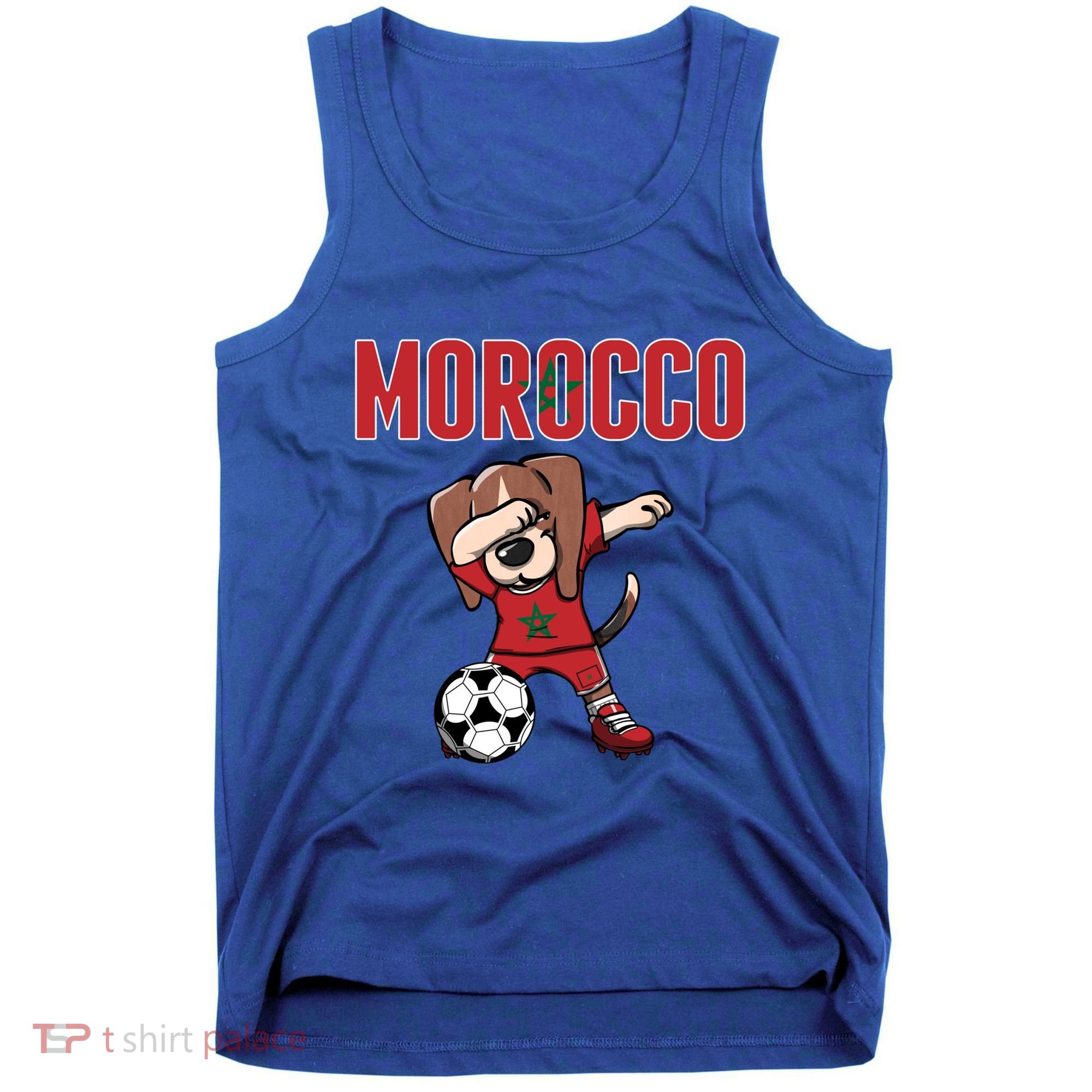 Dabbing Beagle Dog Morocco Soccer Fans Jersey Moroccan Flag Great Gift Tank Top