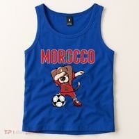 Dabbing Beagle Dog Morocco Soccer Fans Jersey Moroccan Flag Great Gift Tank Top thumb 2