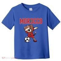 Dabbing Beagle Dog Morocco Soccer Fans Jersey Moroccan Flag Great Gift Toddler T-Shirt thumb 0