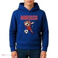 Dabbing Beagle Dog Morocco Soccer Fans Jersey Moroccan Flag Great Gift Kids Hoodie thumb 4