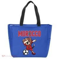 Dabbing Beagle Dog Morocco Soccer Fans Jersey Moroccan Flag Great Gift Tote Bag thumb 0