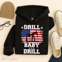 Drill Baby Drill American Flag Oilrig Oilfield Hoodie thumb 4