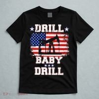 Drill Baby Drill American Flag Oilrig Oilfield T-Shirt thumb 5
