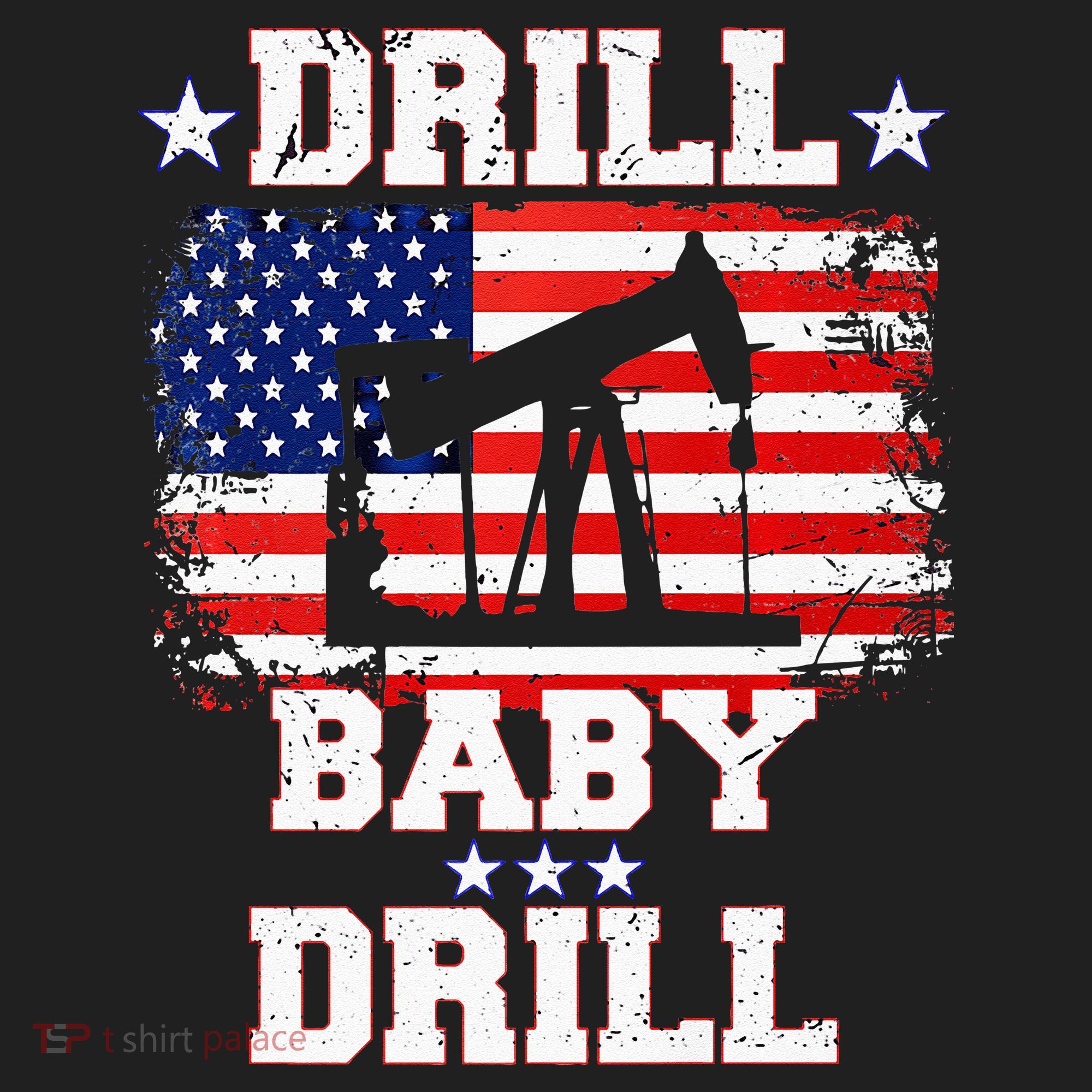 Drill Baby Drill American Flag Oilrig Oilfield Beanie