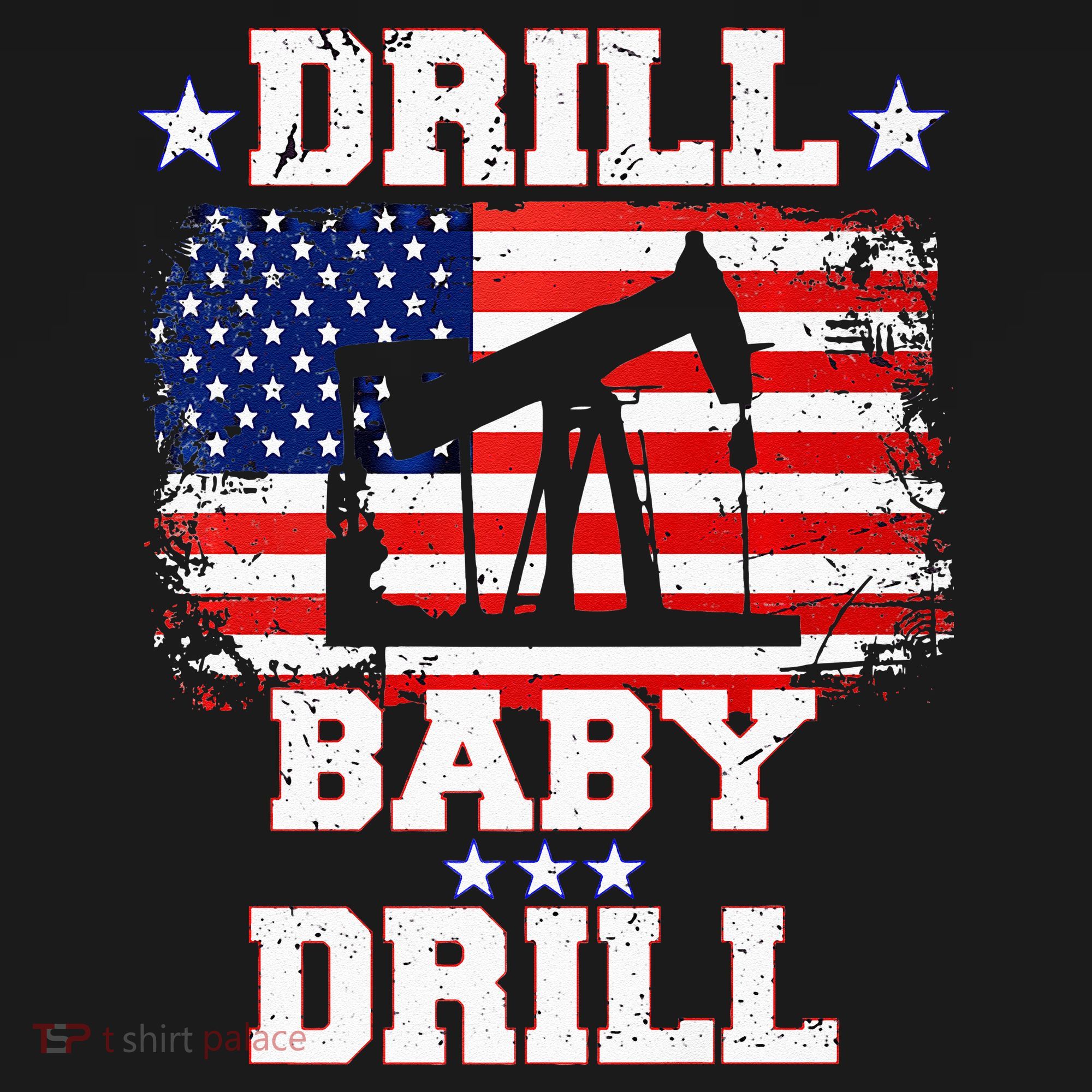 Drill Baby Drill American Flag Oilrig Oilfield Women's Hoodie