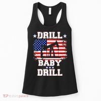 Drill Baby Drill American Flag Oilrig Oilfield Women's Tank Top thumb 0