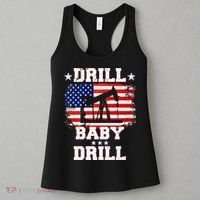 Drill Baby Drill American Flag Oilrig Oilfield Women's Tank Top thumb 3