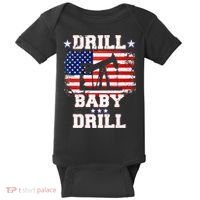 Drill Baby Drill American Flag Oilrig Oilfield Baby Bodysuit thumb 0