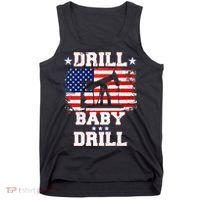 Drill Baby Drill American Flag Oilrig Oilfield Tank Top thumb 0
