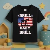 Drill Baby Drill American Flag Oilrig Oilfield Toddler T-Shirt thumb 3
