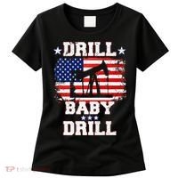 Drill Baby Drill American Flag Oilrig Oilfield Women's T-Shirt thumb 0