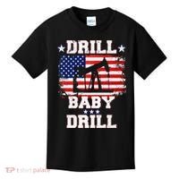 Drill Baby Drill American Flag Oilrig Oilfield Kids T-Shirt thumb 0