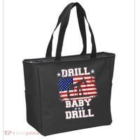 Drill Baby Drill American Flag Oilrig Oilfield Tote Bag thumb 2