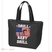 Drill Baby Drill American Flag Oilrig Oilfield Tote Bag thumb 3