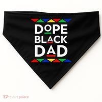 Dope Black Dad Cool Father's Day Gift African American Pride USA-Made Doggie Bandana thumb 0