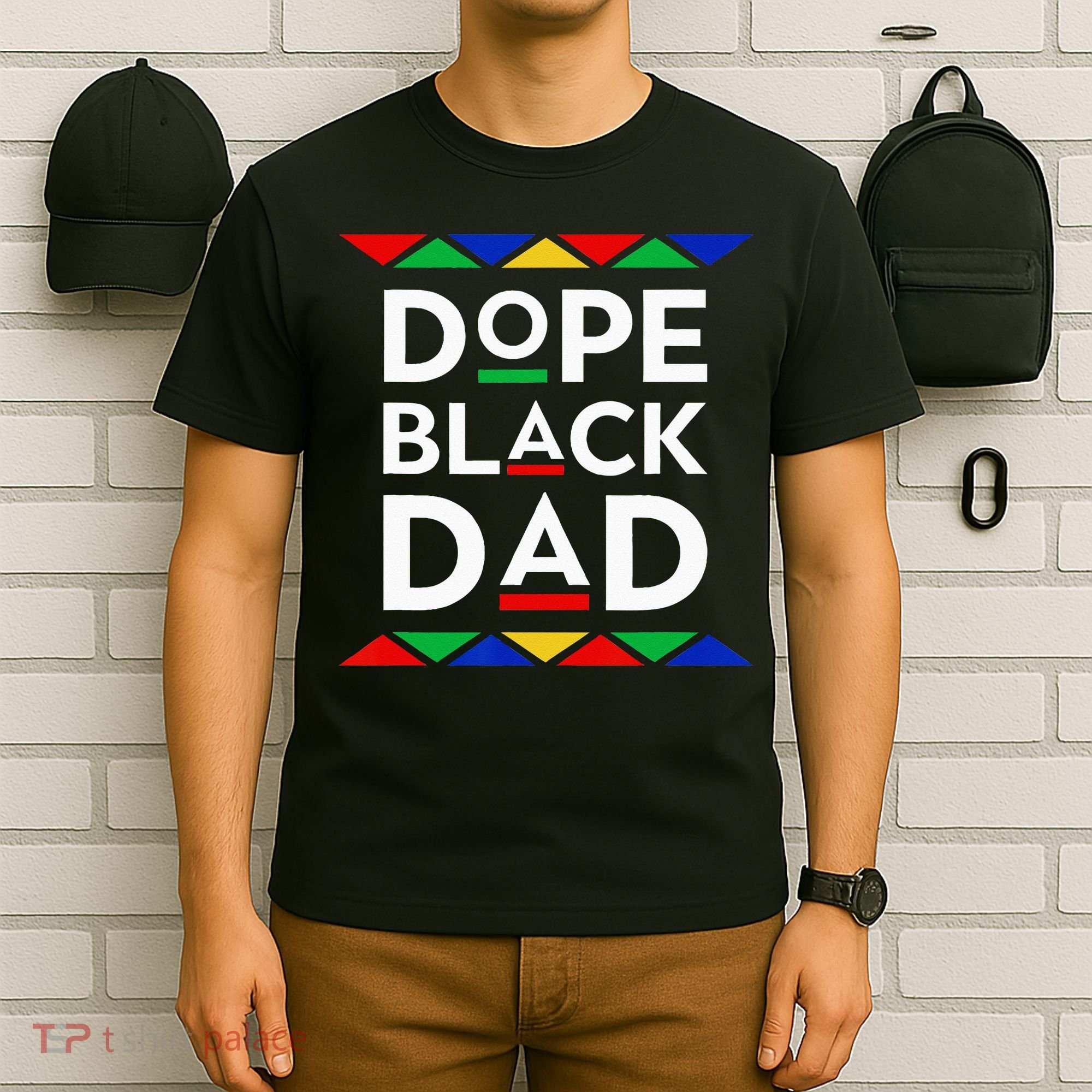 Dope Black Dad Cool Father's Day Gift African American Pride T-Shirt