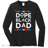 Dope Black Dad Cool Father's Day Gift African American Pride Women's Long Sleeve Shirt thumb 0