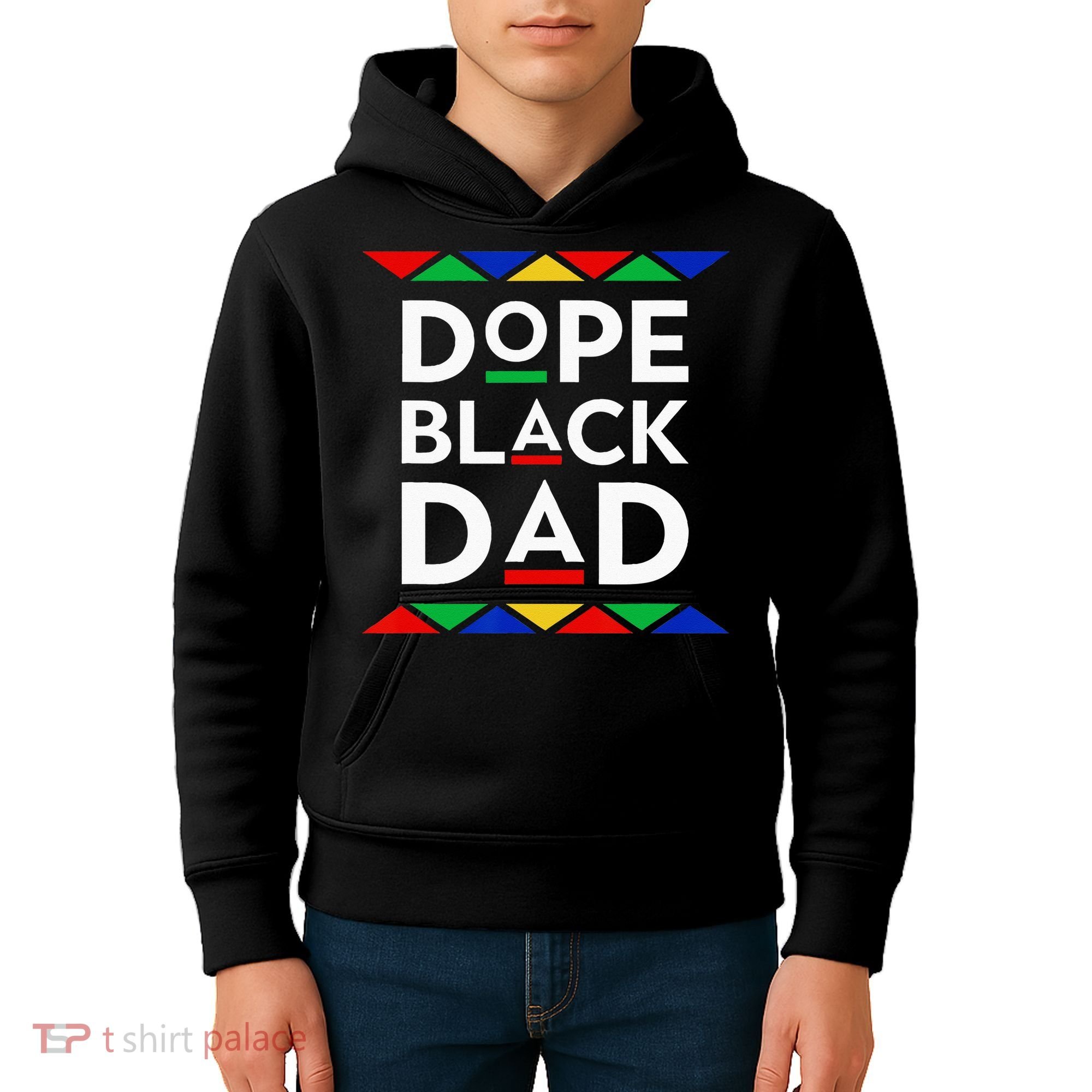 Dope Black Dad Cool Father's Day Gift African American Pride Kids Hoodie