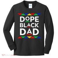 Dope Black Dad Cool Father's Day Gift African American Pride Kids Long Sleeve Shirt thumb 0