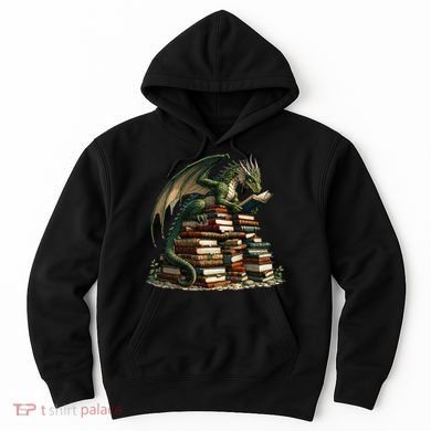 Distressed Bookworm Dragons Reading Book Dragons And Books Hoodie
