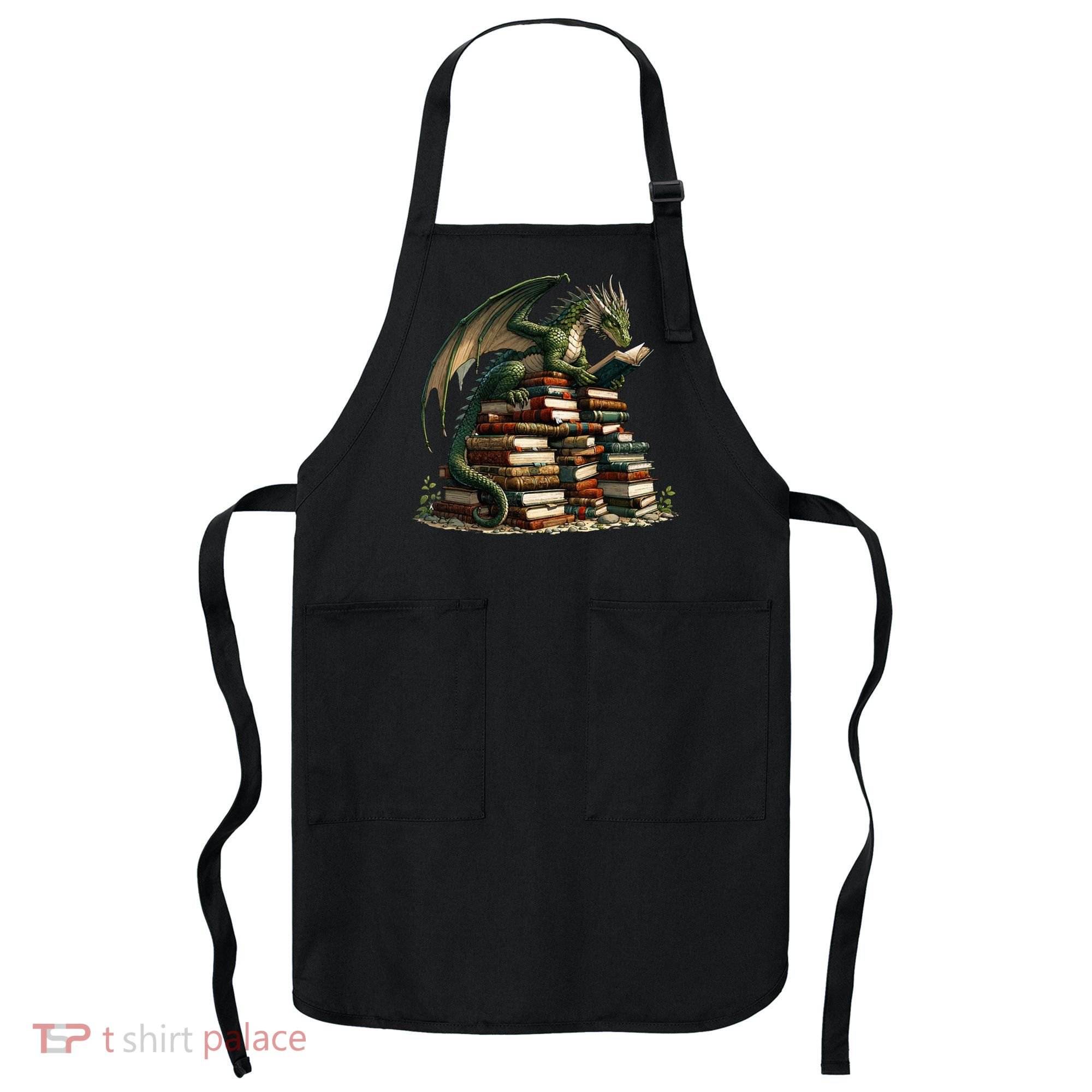 Distressed Bookworm Dragons Reading Book Dragons And Books Apron