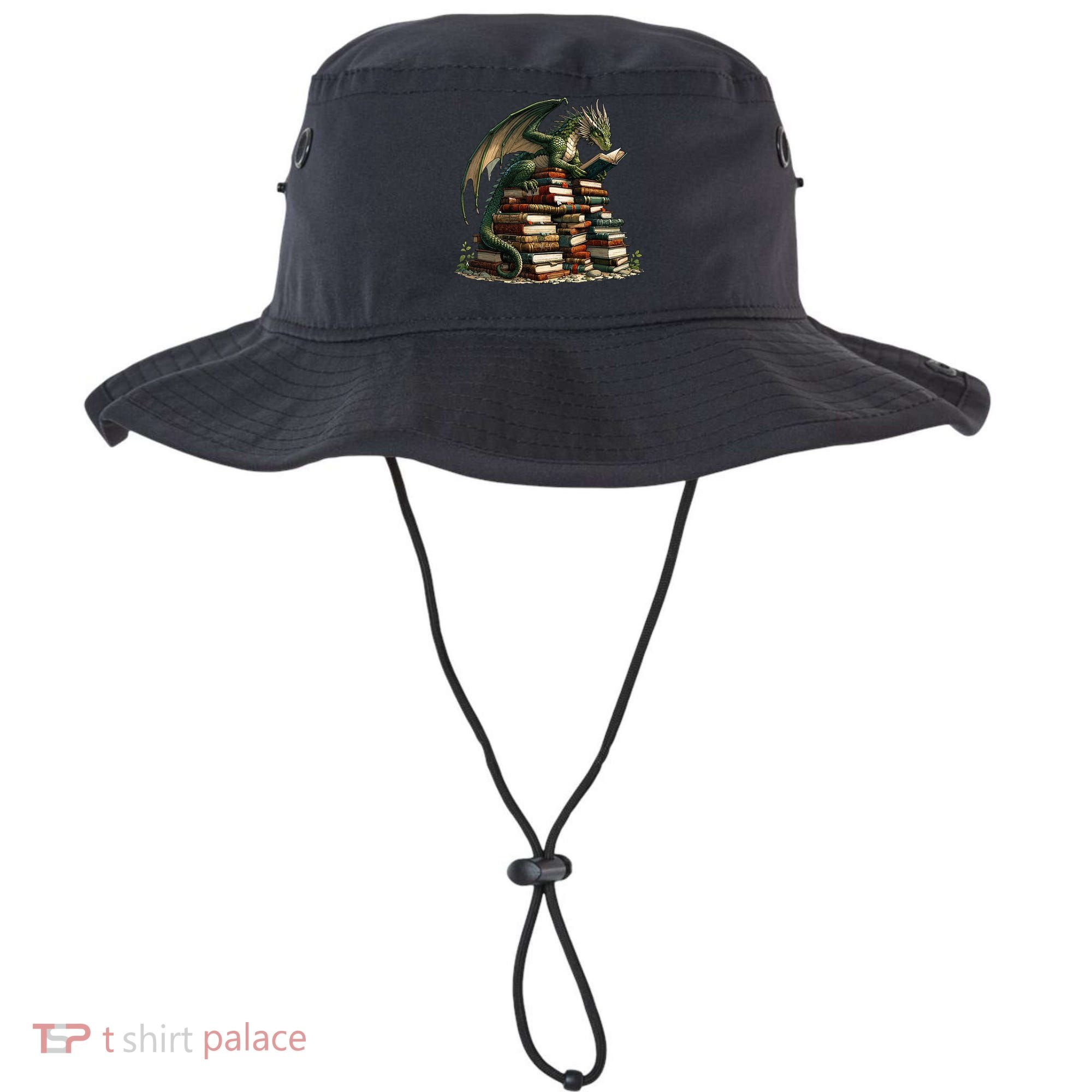 Distressed Bookworm Dragons Reading Book Dragons And Books Bucket Hat