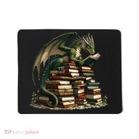 Distressed Bookworm Dragons Reading Book Dragons And Books Mousepad thumb 0