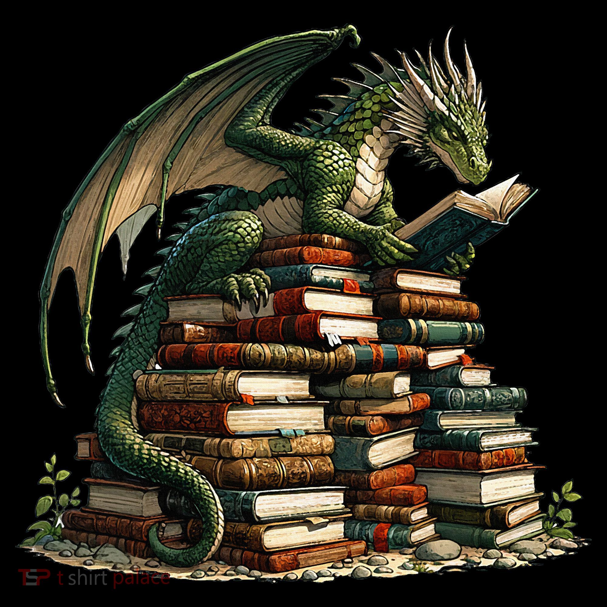 Distressed Bookworm Dragons Reading Book Dragons And Books Mousepad