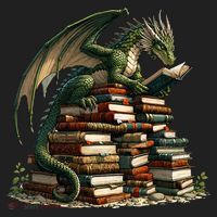 Distressed Bookworm Dragons Reading Book Dragons And Books Golf Towel thumb 3